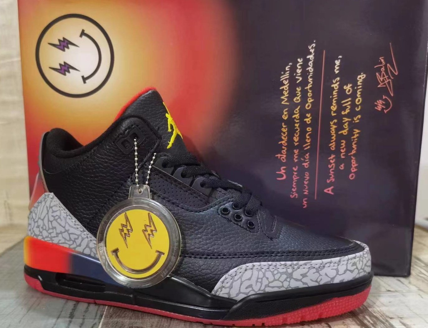 Cheap JORDAN 3 black colorful men's shoes 40--47 - Image 1