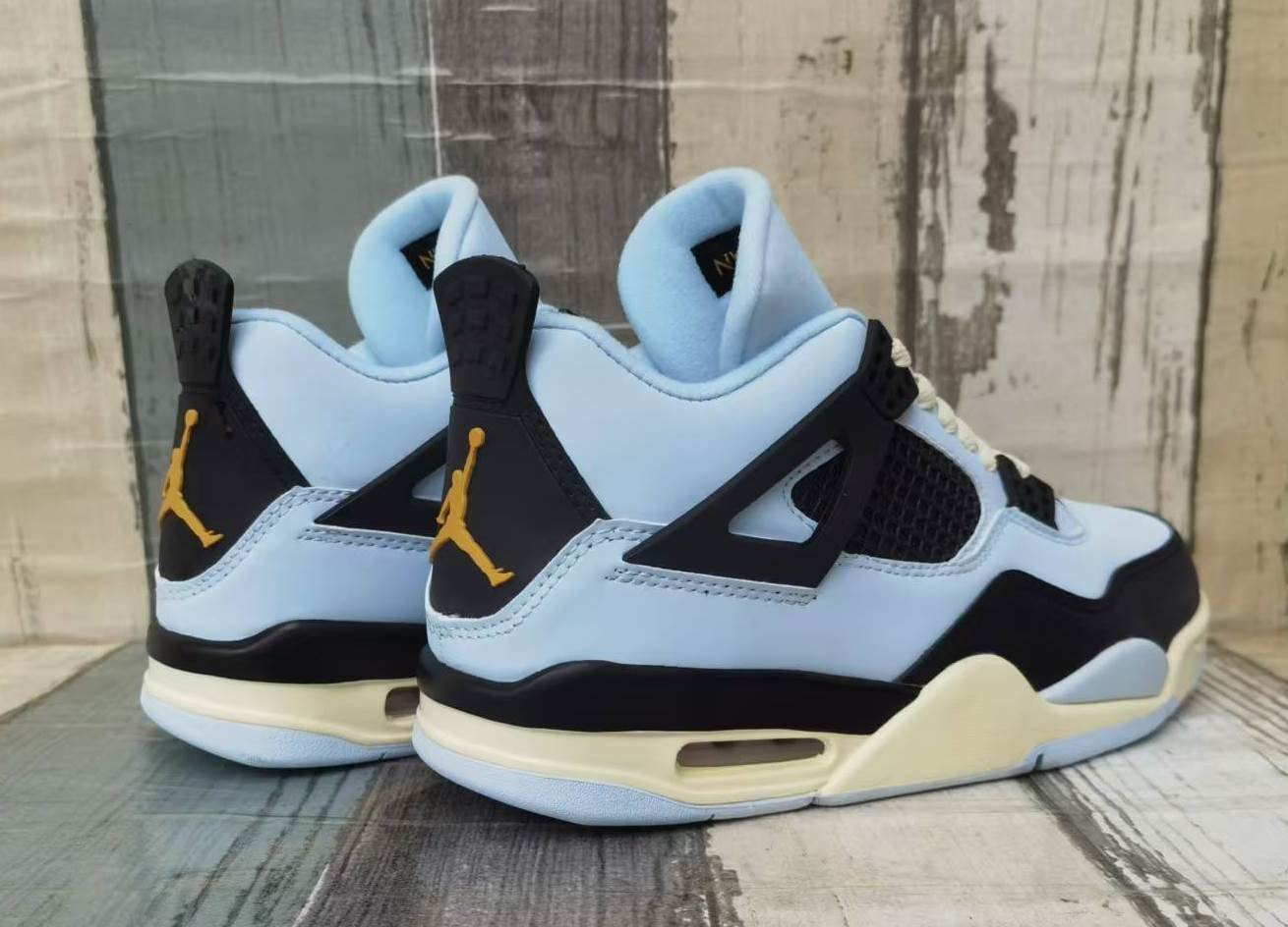 Currency JORDAN 4 light blue black men's shoes 40--47 - Image 1