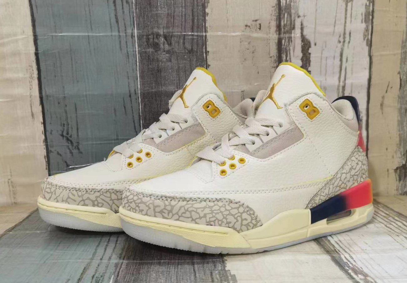 Cheap JORDAN 3 off-white colorful men's shoes 40--47JORDAN 3 off-white colorful men's shoes 40--47 - Image 1