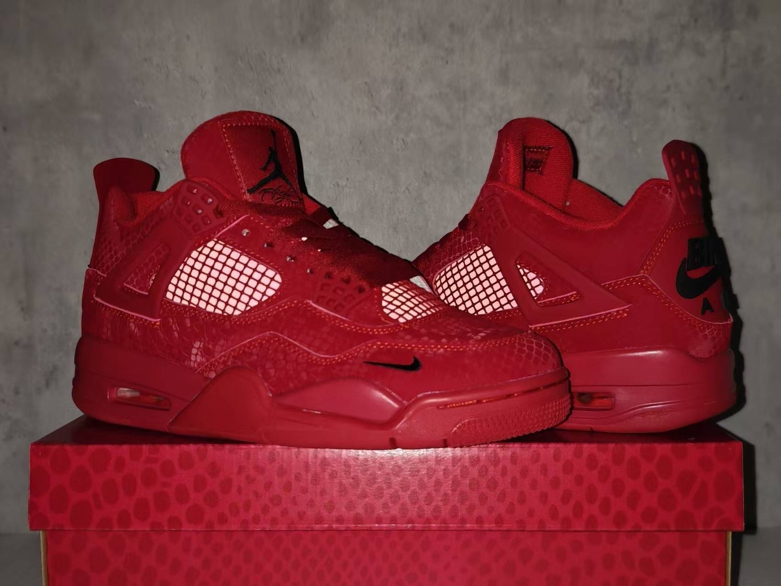 AJ4 Red Mamba 36475 with half size - Image 1