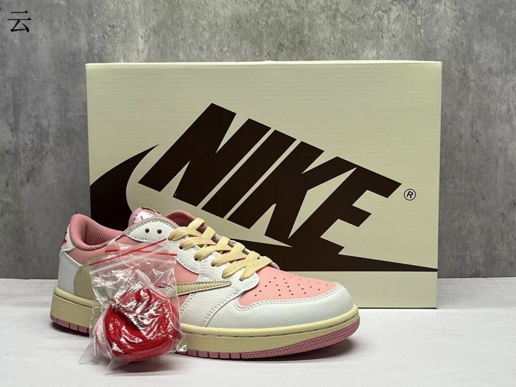 Travis Scott X Jordan 1 Low pink   DM7866-600 36-47
