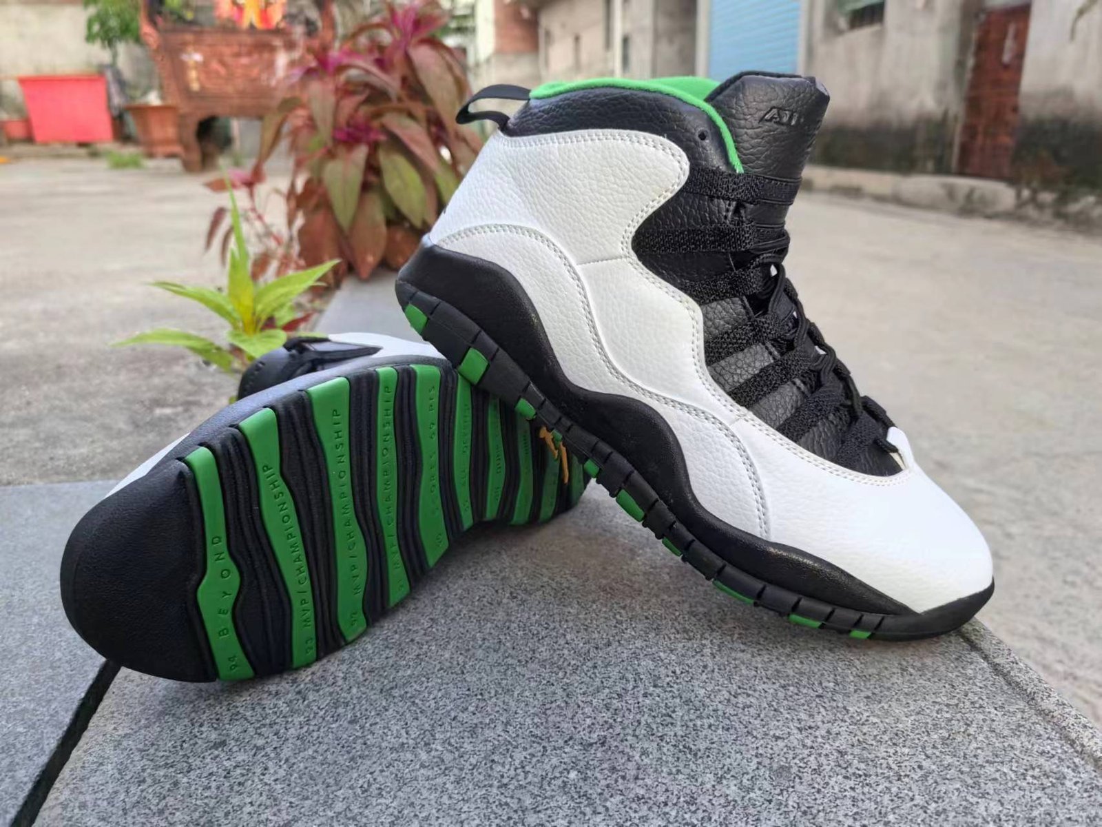 Joe 10 white black grass green currency high quality combination bottom 40--47 shipped - Image 1