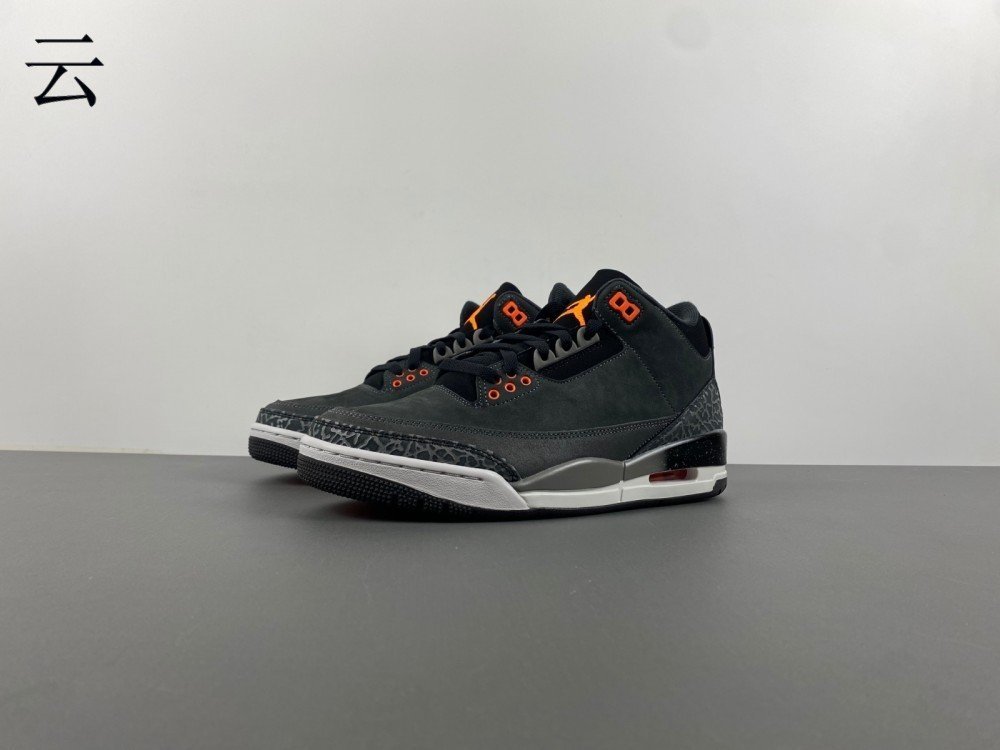 M version of Jordan 3 Air Jordan 3 Fear, black and orange dot differentiation, item number CT8532-080, original version M40 number 7-13 shipped 43