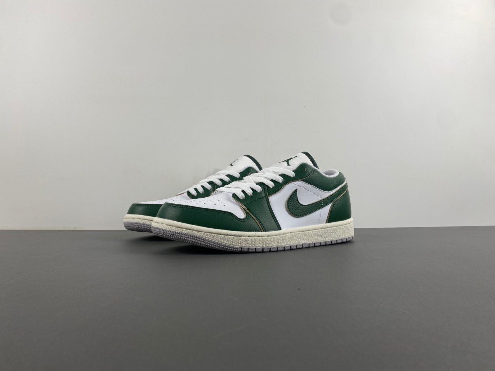 Authentic RA Air Jordan 1 Low white green low top item number FQ7687-300 authentic R18 number 36-46 shipped