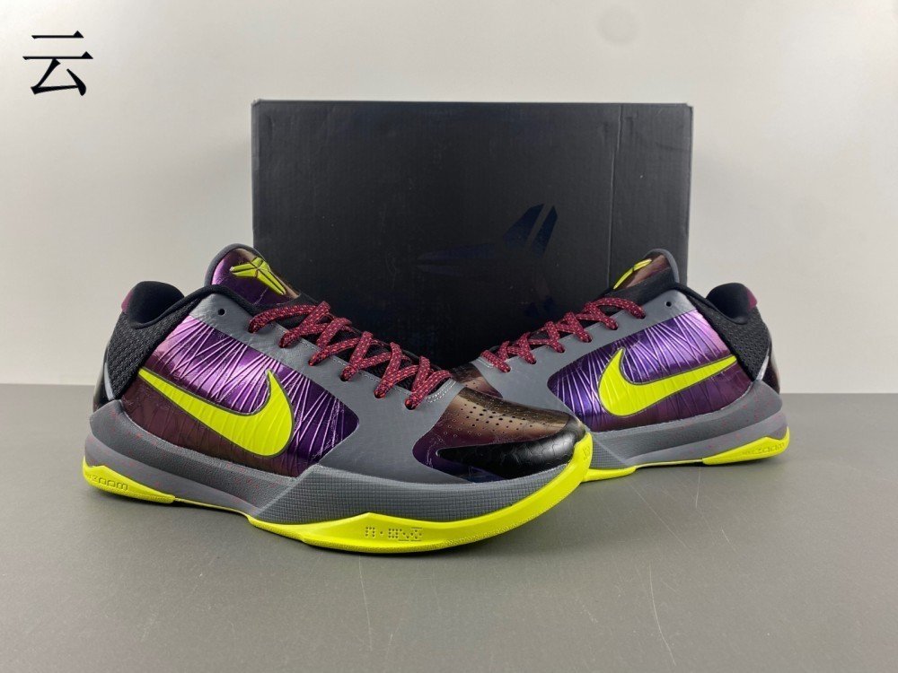 F version Nike Nike Zoom Kobe 5 ZK5 Chaos Kobe fifth generation Purple Clown Item number CD4991-001 Original version F36 number 37-475 shipped