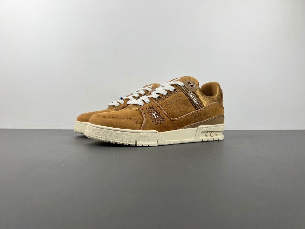 Top version X2Louis Vuitton LV trainer all yellow beige background original version X246 number 38-46 shipped 47