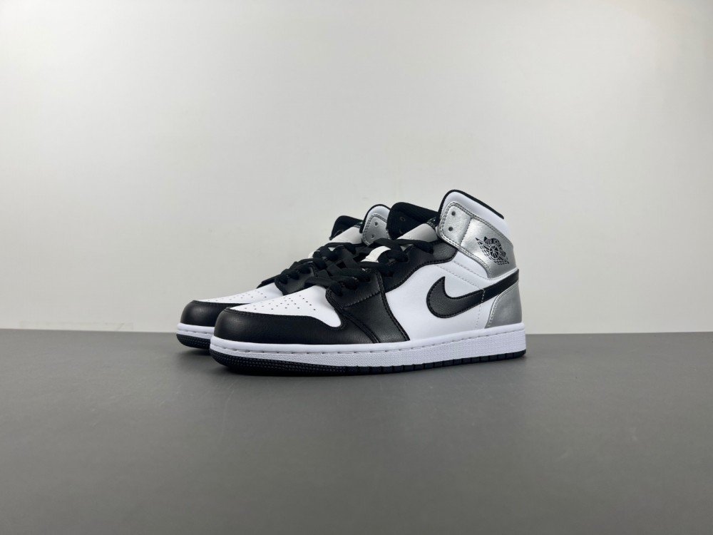 R version of Jordan 1 Air Jordan 1 Mid white black silver mid-top item number DQ8423-103 real standard R 18 number 36-46 shipped 19