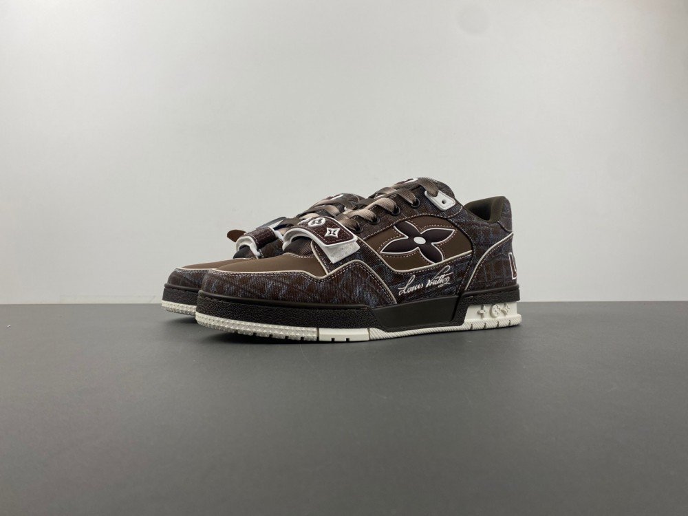 X2 version Louis Vuitton LV trainer Velcro coffee white original version X248 number 38-46 shipped 49