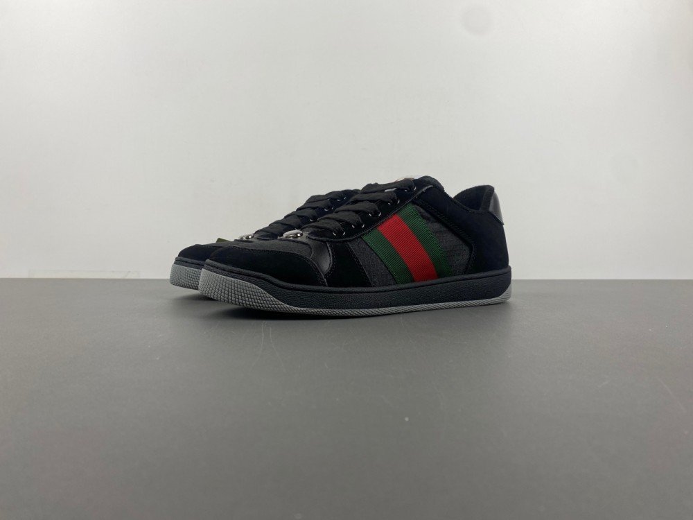 X2 version of Gucci GUCCl casual sneakers for men and women, all black, red and green, number 708295 OYLAO 5380, original version X2 33, number 35-45, shipped 34