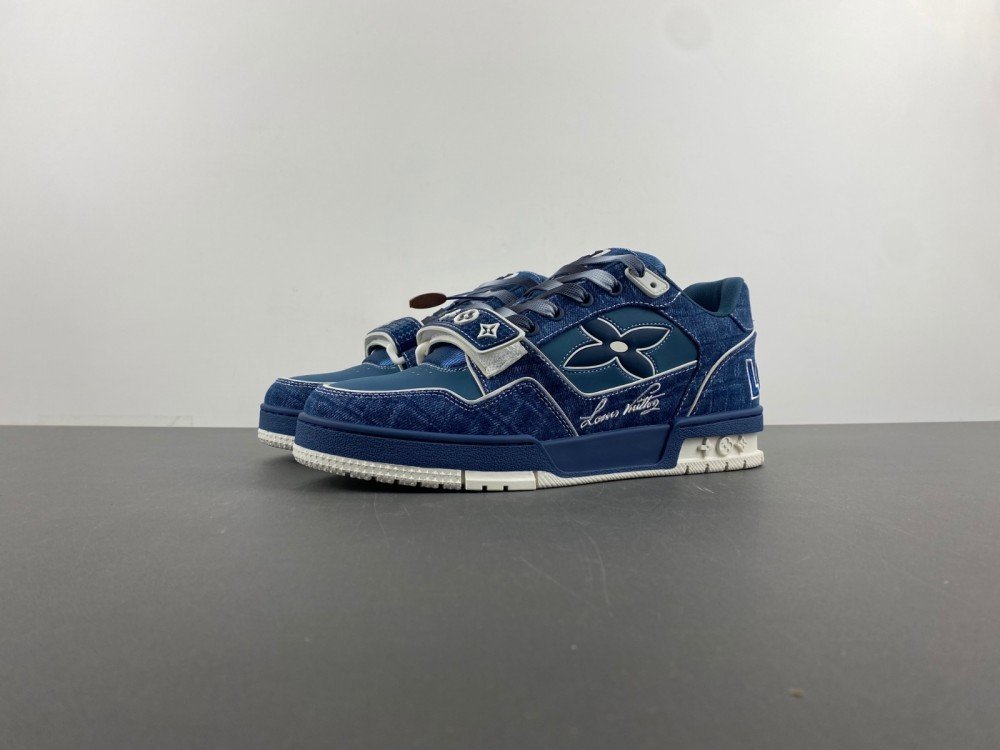 X2 version Louis Vuitton LV trainer Velcro, Baolan white, original version X248 number 38-46 shipped 49