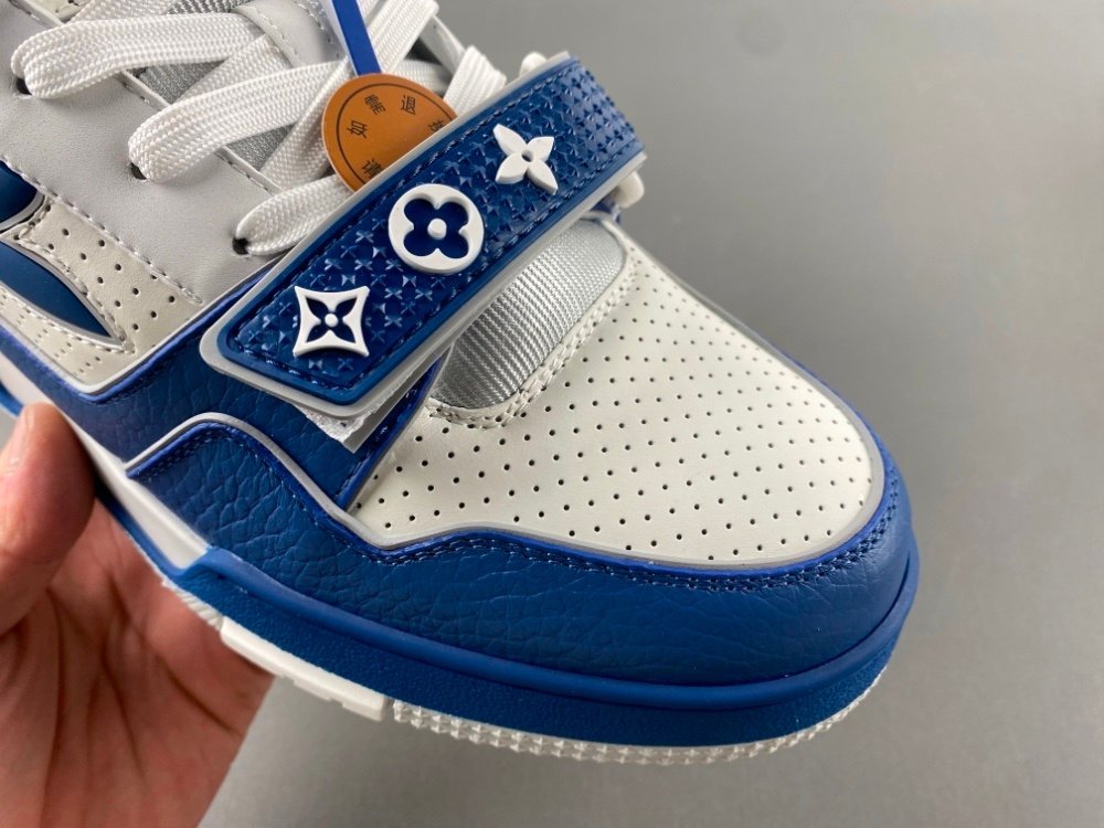 X2 version Louis Vuitton LV trainer Velcro white royal blue original version X246 number 38-46 shipped 47