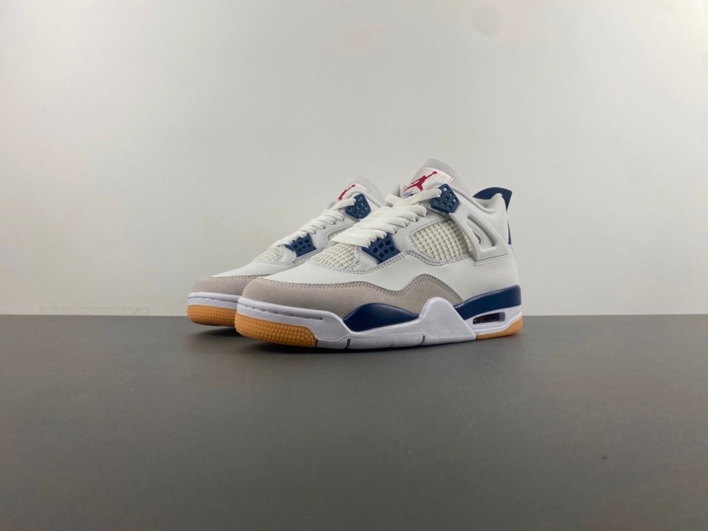 God Version 1 Nike SB x Air Jordan 4 Navy 2025 New White Blue Gray SB Color Item No. DR5415-100 Original God Version 1