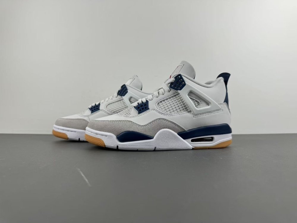Women's Shoes A1 Version Nike SB x Air Jordan 4 Navy 2025 New White Blue Gray SB Color Item No. DR5415-100 Women's Shoes Original Version A1 37 Number 4Y-7Y Shipment 42