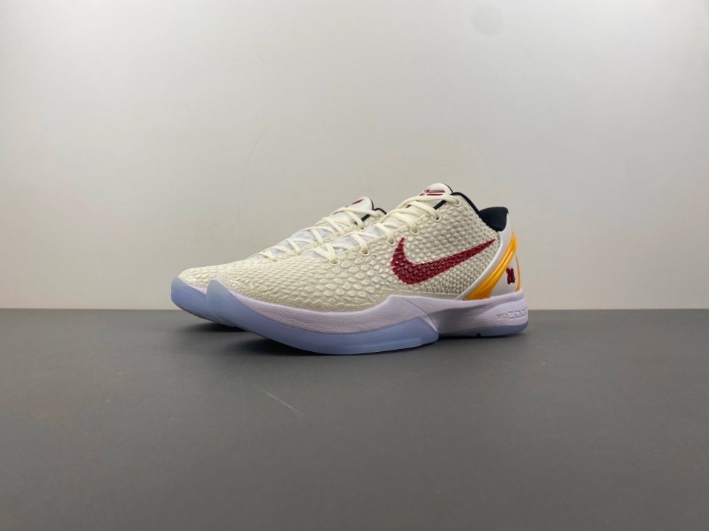 MX version of Kobe Bryant 6th generation NIKE ZOOM KOBE 6 white red yellow item number PE2025-102 original version MX41 number 41-495 shipped 42