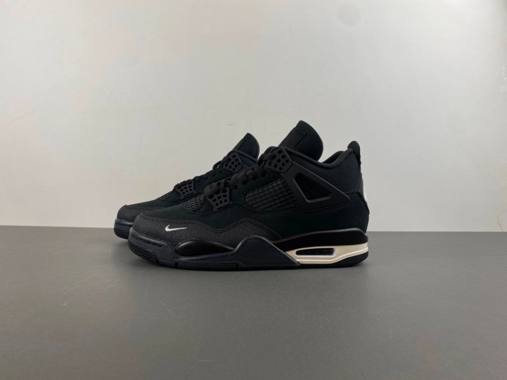 97 version of Jordan 4 Nigel Sylvester x Air Jordan 4 black brick item number HF4340-001 original top layer leather genuine label 9733 number 7-14 out of the meeting 34