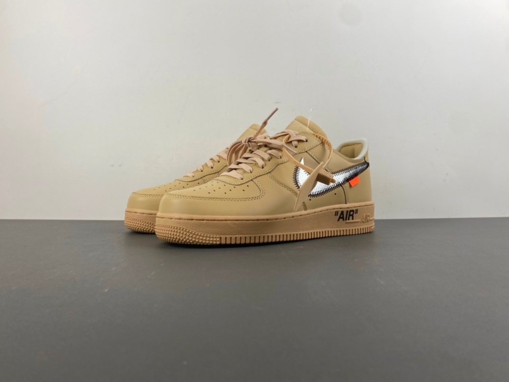 5K version Off-White x Nike Air Force 1 Low Sesame khaki silver co-branded item number FD6900-200 release date autumn 2025 original version 5K1 35 number 36-485 shipped