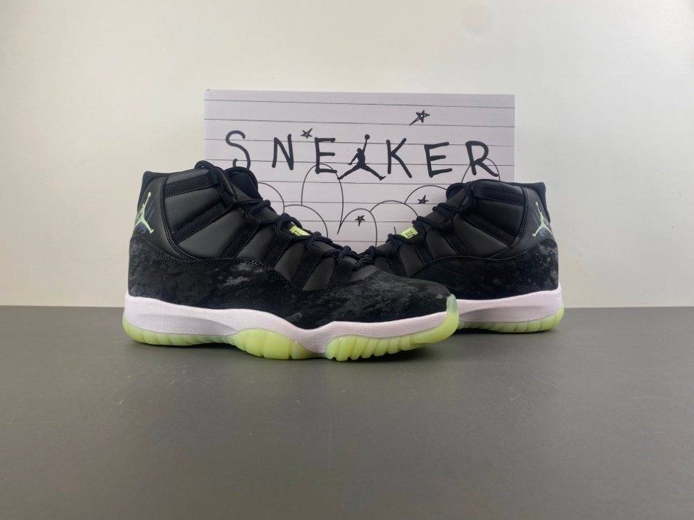 Poison Version 8Air Jordan 11 Sneaker School Halloween Dark Night Light Color Item No. IB1378-001 Original Poison Version 840 Men's and Women's Shoes Number 4-13 Shipping 45