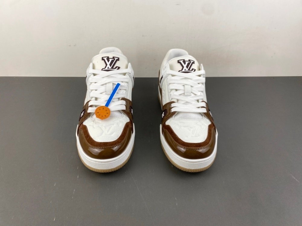 Top version X2Louis Vuitton LV trainer white coffee mirror color LV co-branded original version X244 number 38-46 shipped 45