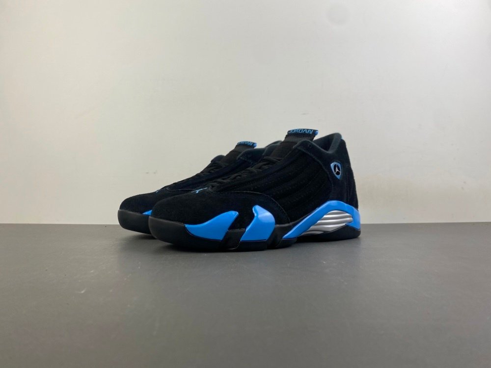 Y version updated version Air Jordan 14 BlackUniversity Blue Black University Blue Black Blue Item No. 487471-002 Original version Y39 number 7-13 shipped 42