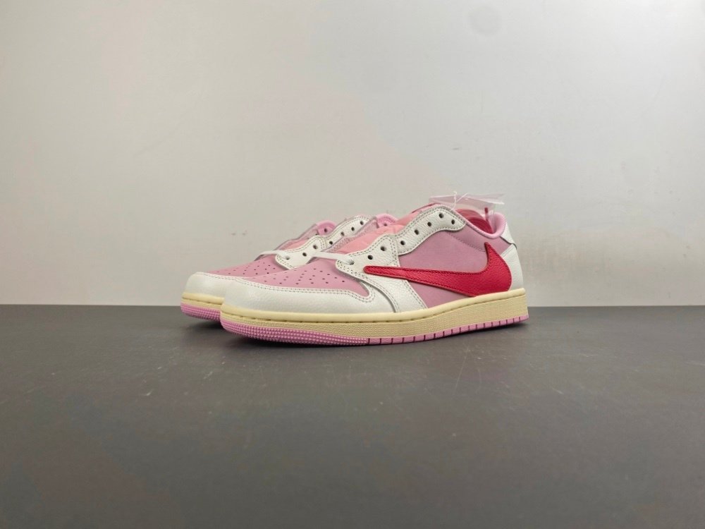 31 Travis Scott  AJ1 Low quotShy Pinkquot  IQ7604-101  314736-48550