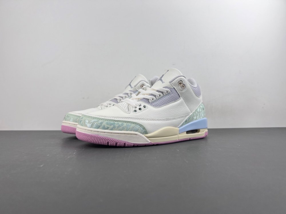 X2 version of Jordan 3 Air Jordan 3 Retro OG white pink green iris item number IF4396-100 original version X233 number 36-475 shipped 34