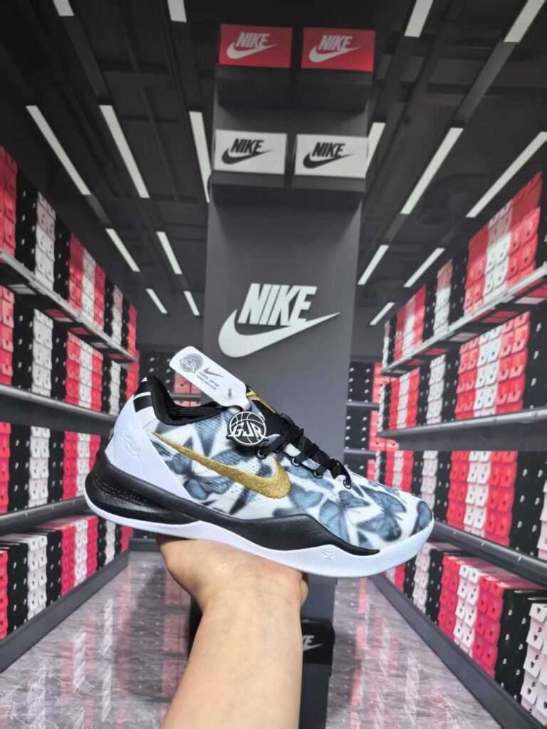 Pure original Kobe 8th generation real carbon double air cushion gray 39-46