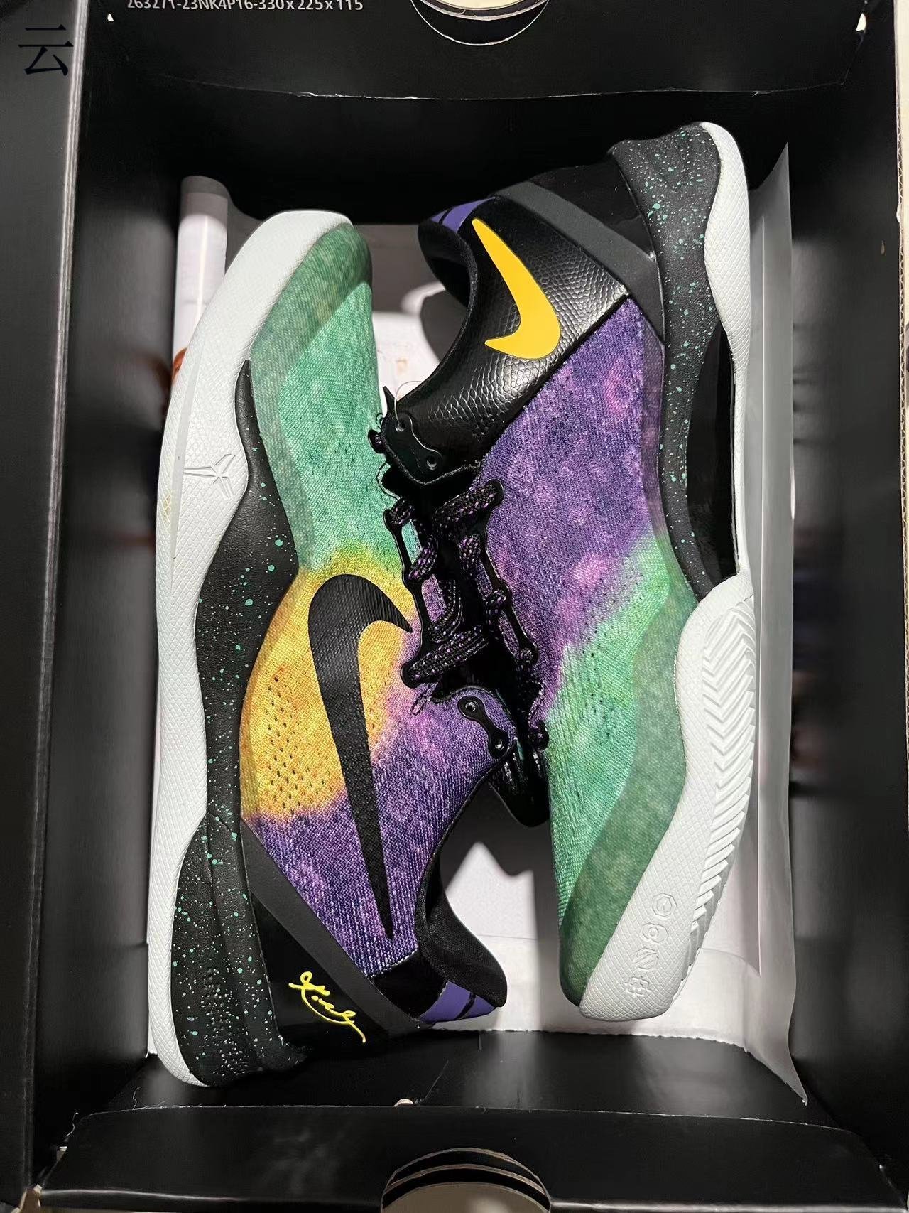 ZK8 Nie Kobe 8 Kobe 8 green purple practical basketball shoes 555035-302 size 40-46 - Image 1