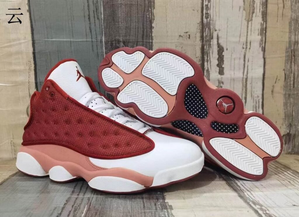 Ordinary Air Jordan 13 white wine red men's shoes 40--47
