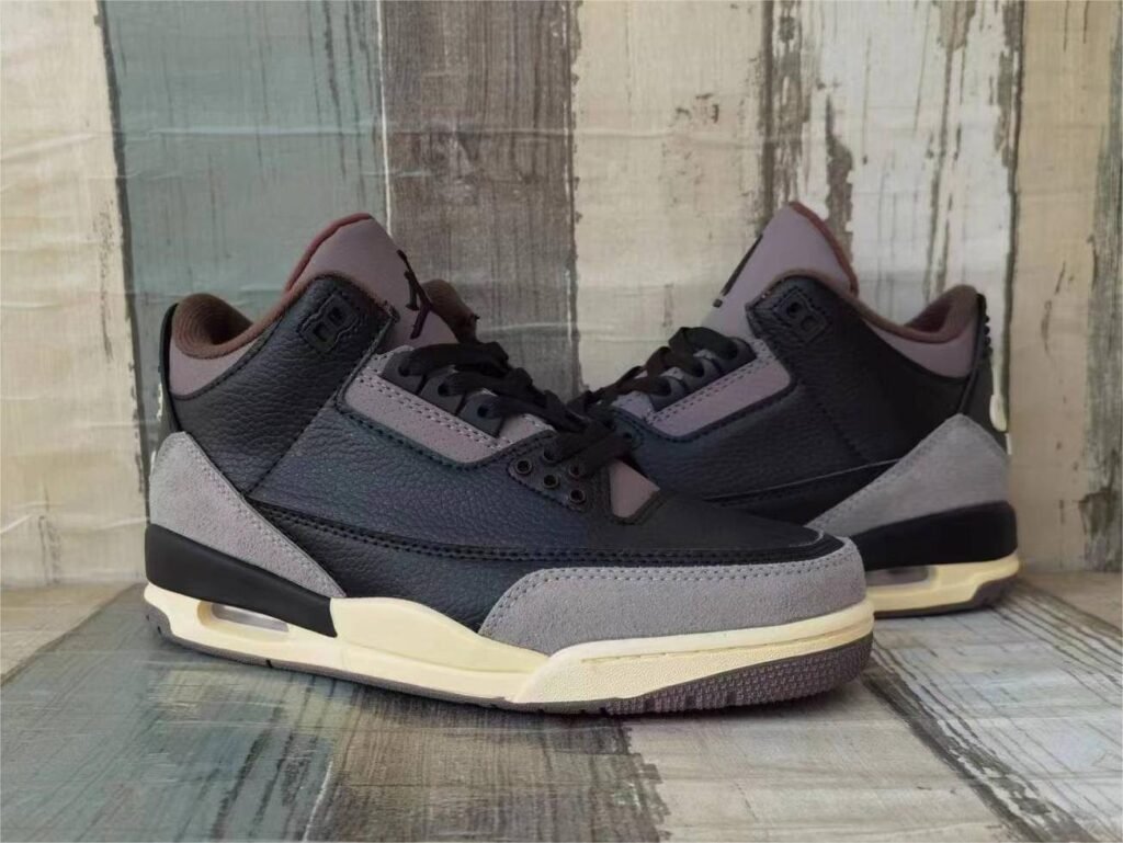 Ordinary new color jordan 3 black coffee men's shoes 40--47