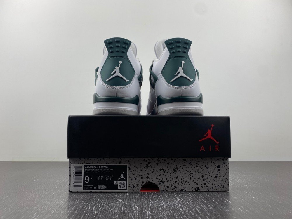 50 version of Jordan 4 Air Jordan 4 Oxidized Green white green gray item number FQ8138-103 first layer leather genuine label 5035 number 7-14x3D40-485 shipped 37