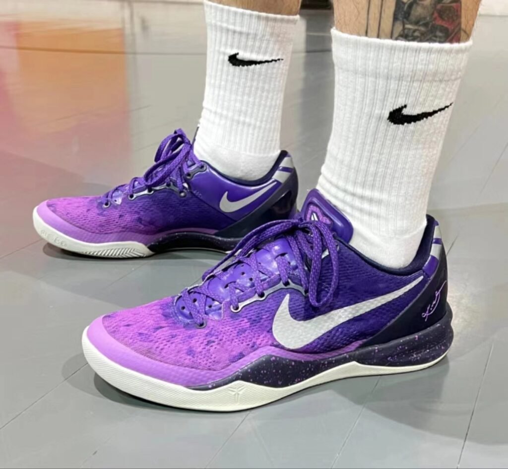 Pure original Kobe 8th generation real carbon double air cushion purple 39-46