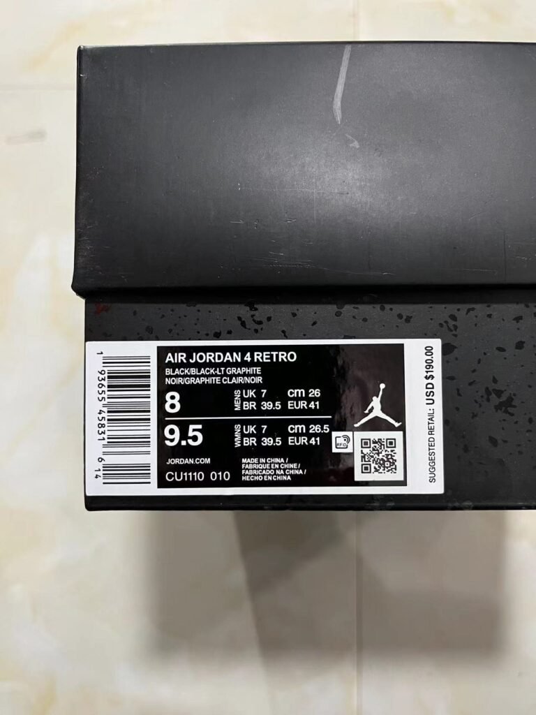 AIR JORDAN 4 RETROquotquot CU1110-010 36-46