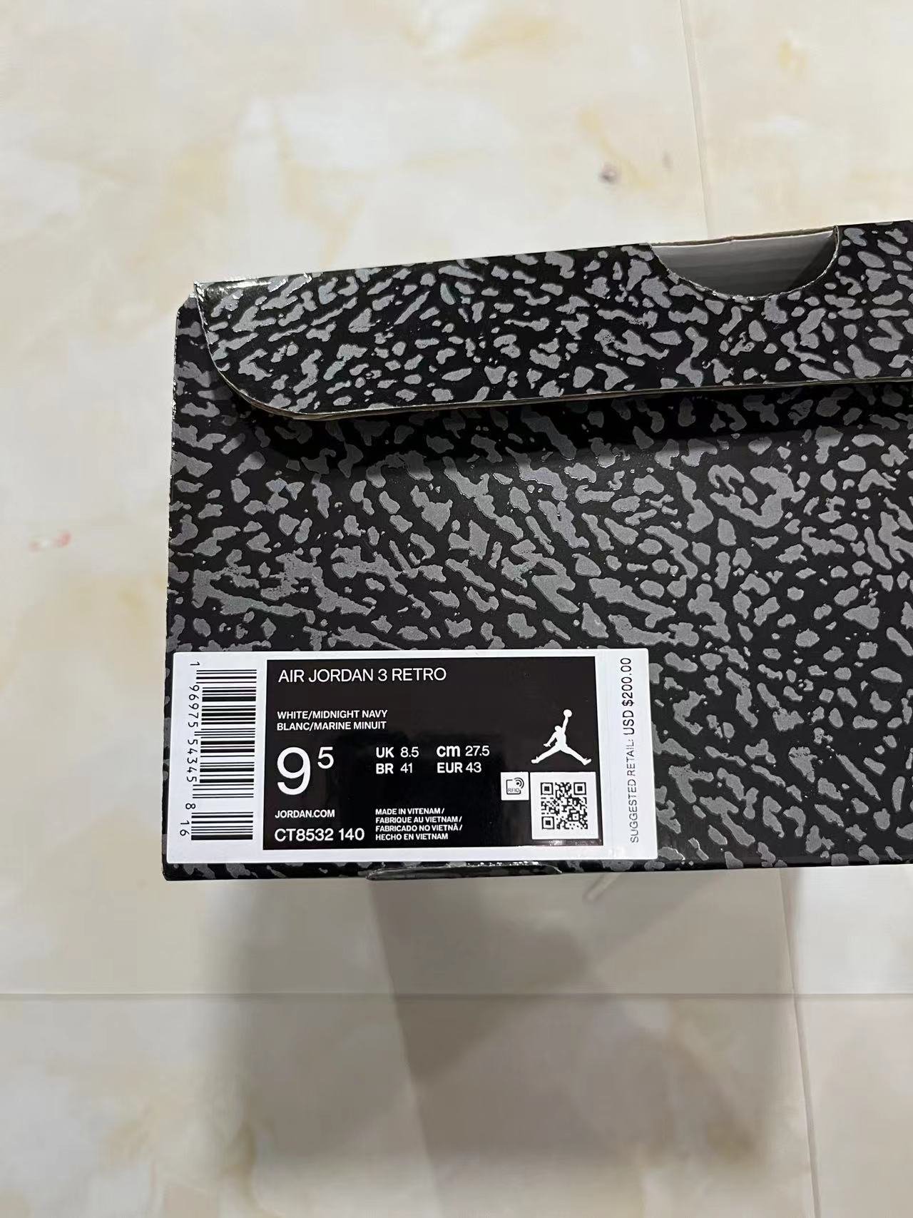 Air Jordan 3 quotMidnight Navyquot   CT8532-140  36-46 - Image 1
