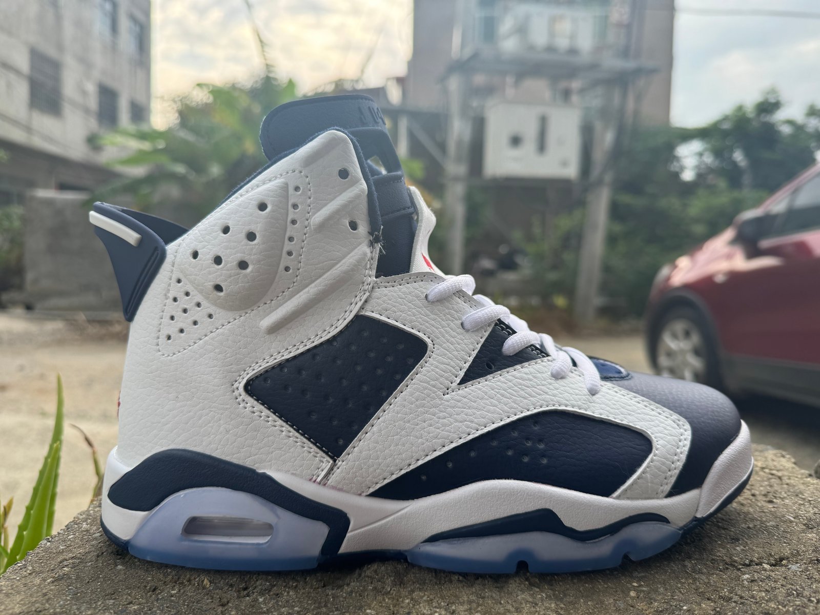 Ordinary Olympic blue air jordan 6 white blue red size 36-47 - Image 1