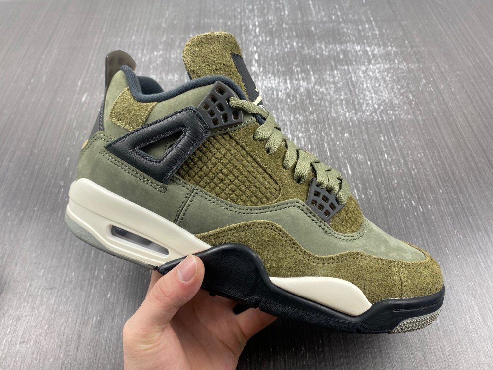 XL version box updated Jordan 4 generation Air Jordan 4 Craft Medium Olive Green Rabbit Buckskin Item No. FB9927-200 Original version XL39 number 7-13 shipped 41