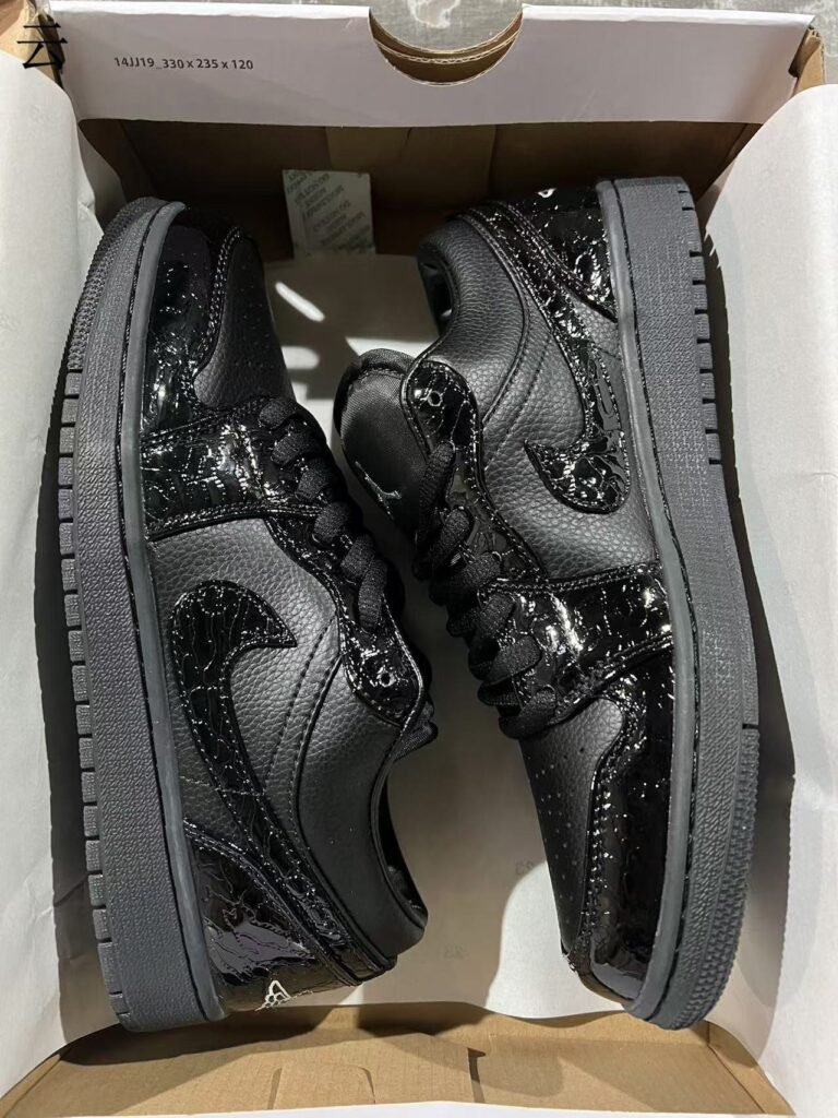 F1- Air Jordan 1 Low Black CrocHJ7743-010 36-46