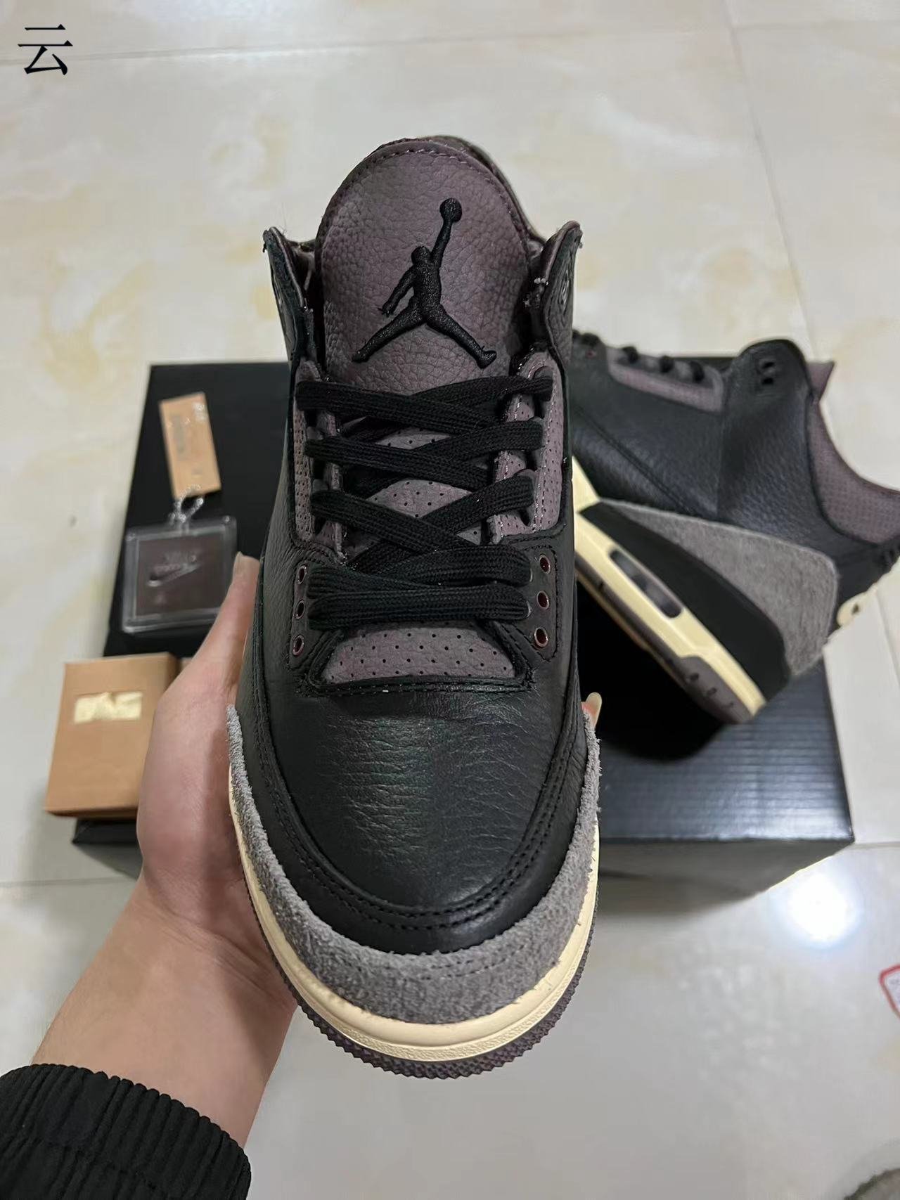 C-97 A Ma Maniere x Air Jordan 3 BlackFZ4811-001  C40-475 - Image 1