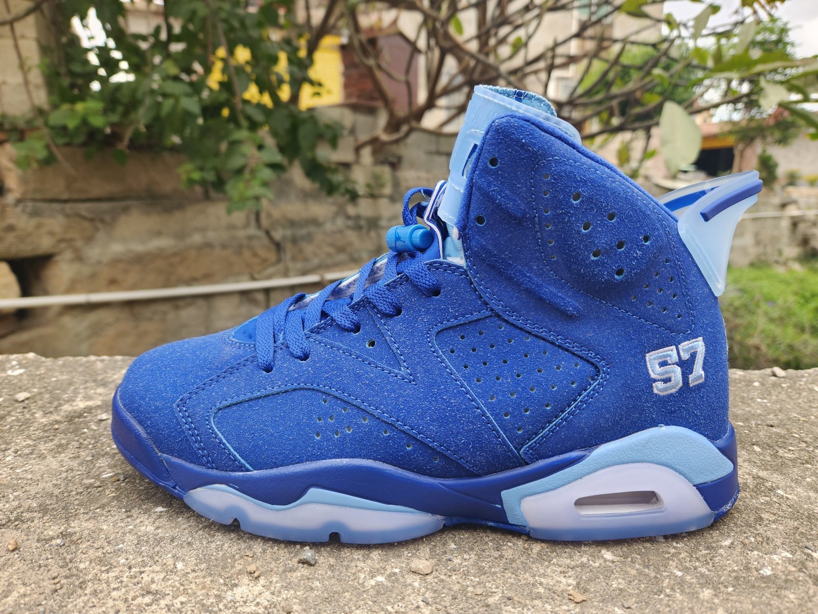 Ordinary Jordan 6th generation Air Jordan 6 blue 17 letters 40----47 - Image 1