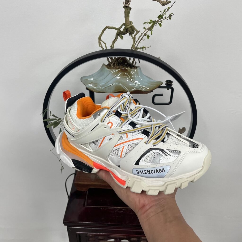 Balenciaga third generation white orange red
