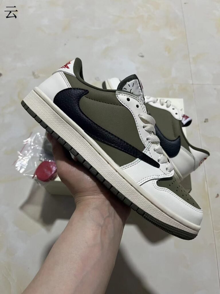 Travis Scott x Air Jordan 1 Low OG  Medium OliveBlack-Sail-Muslin  DM7866-200 36-47