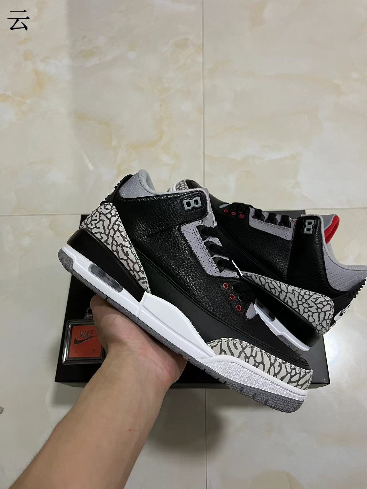 CH- Air Jordan 3 OG Black Cement854262001 40-475 - Image 1