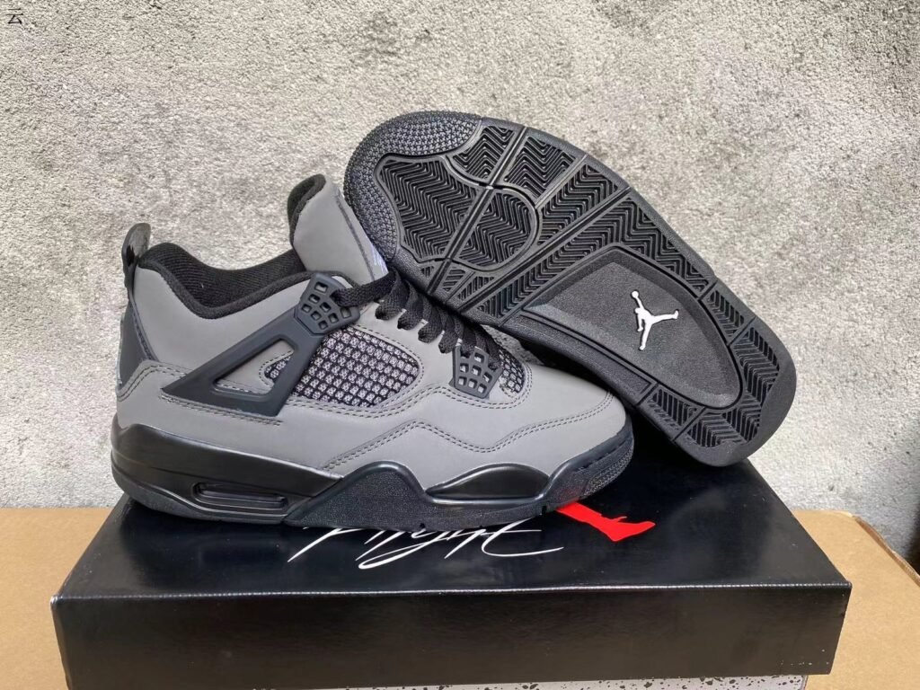 Ordinary jordan 4 gray black 36-47 shipped