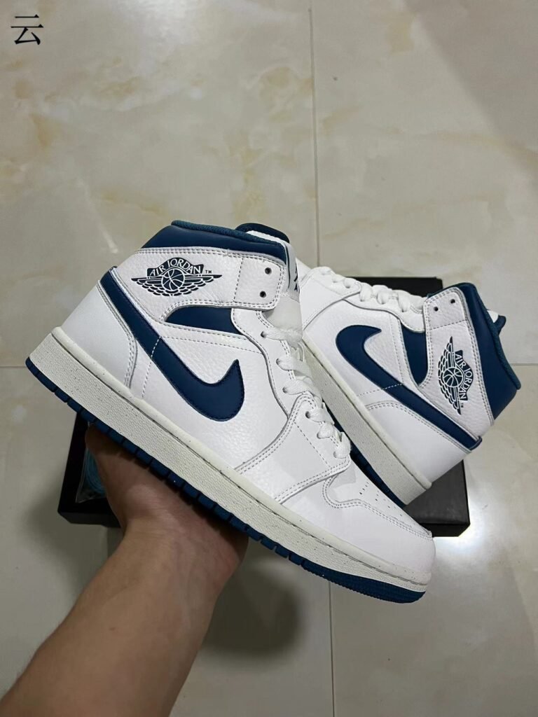 F-Air Jordan 1 Mid Industrial BlueFN5215-141  36-46