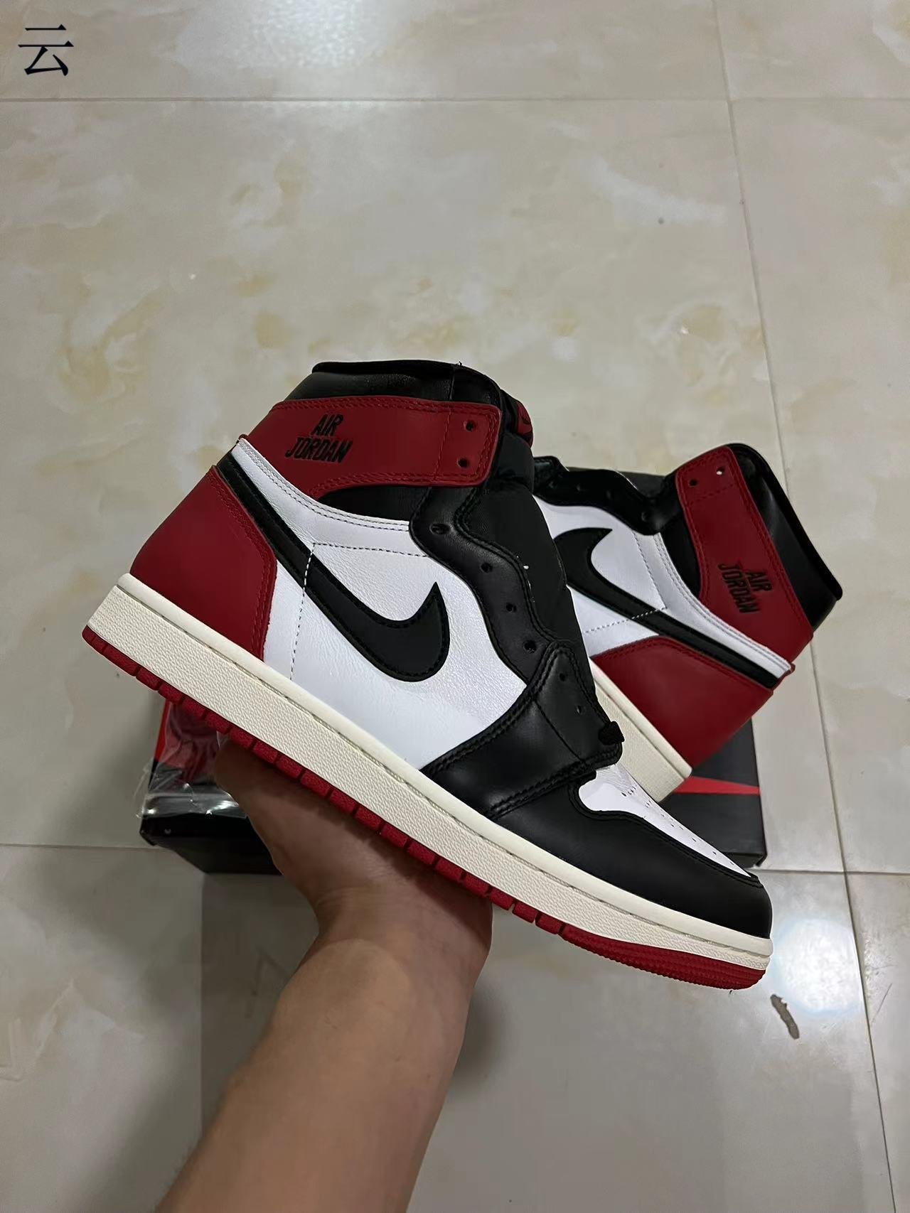 F2-21 Air Jordan 1 High OG Black Toe Reimagined DZ5485-106  f240-475 - Image 1