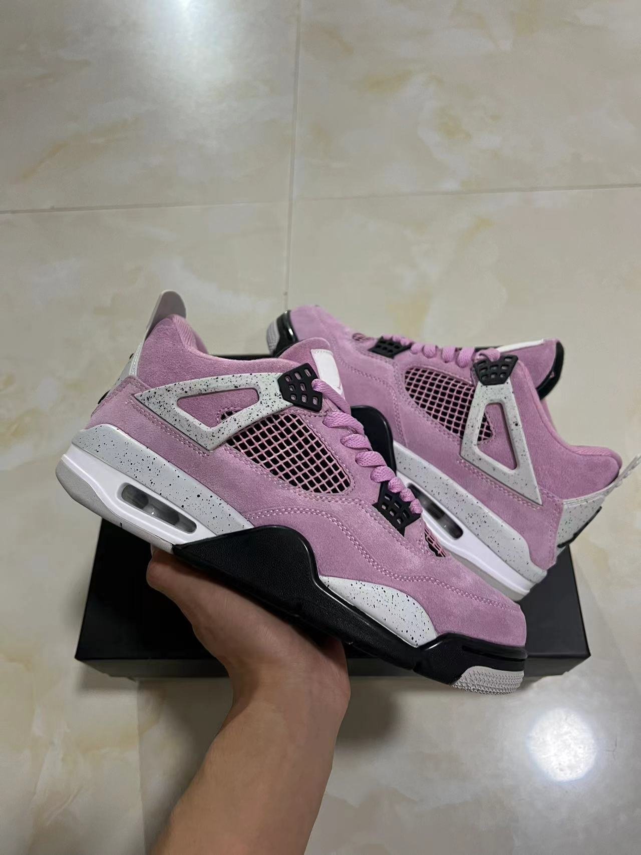 CH- Air Jordan 4 WMNS quotOrchidquot AQ9129-501 CH 36-475 - Image 1