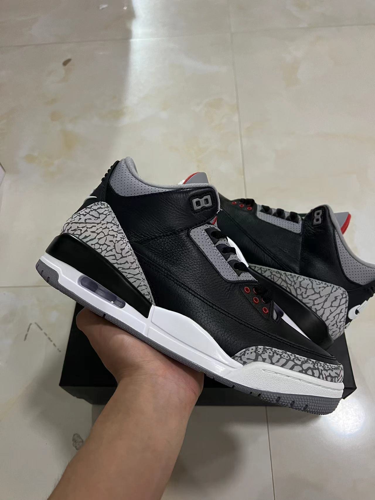 C-Air Jordan 3 OG Black Cement2024DN3707-010 36-47 - Image 1