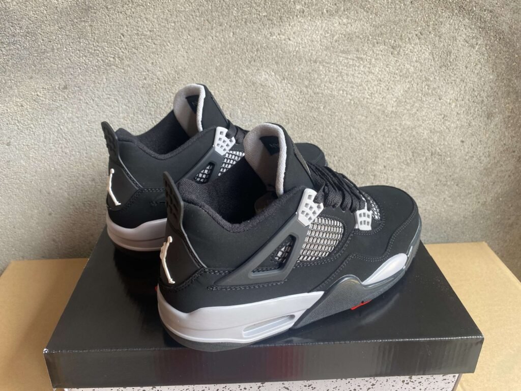 Currency New Color Black Gray Air Jordan 4 Black Gray Size 36-47