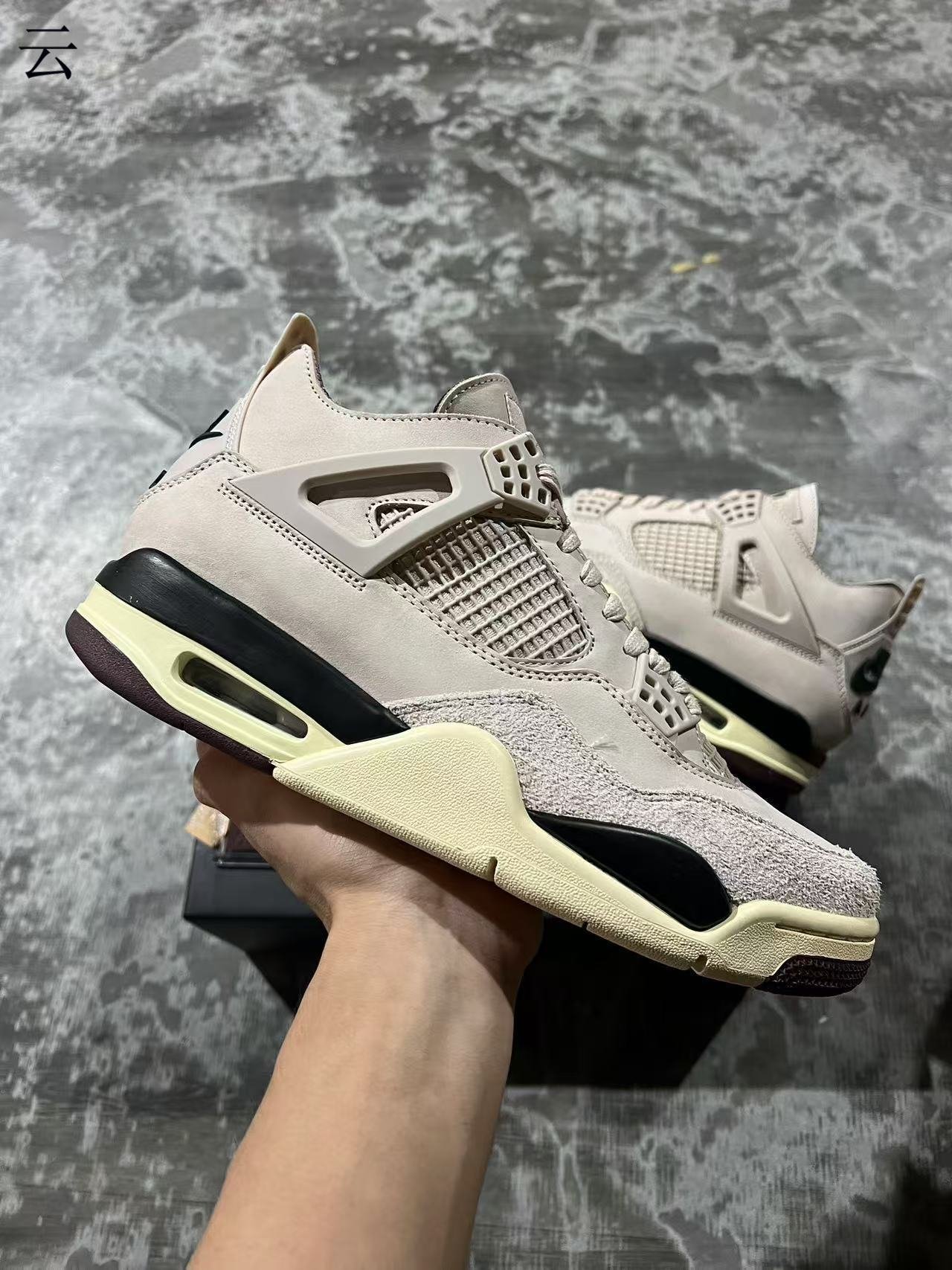 F2-X4 A Ma Maniere x Air Jordan 4 quotFossil Stonequot FZ4810-200 40-47 - Image 1