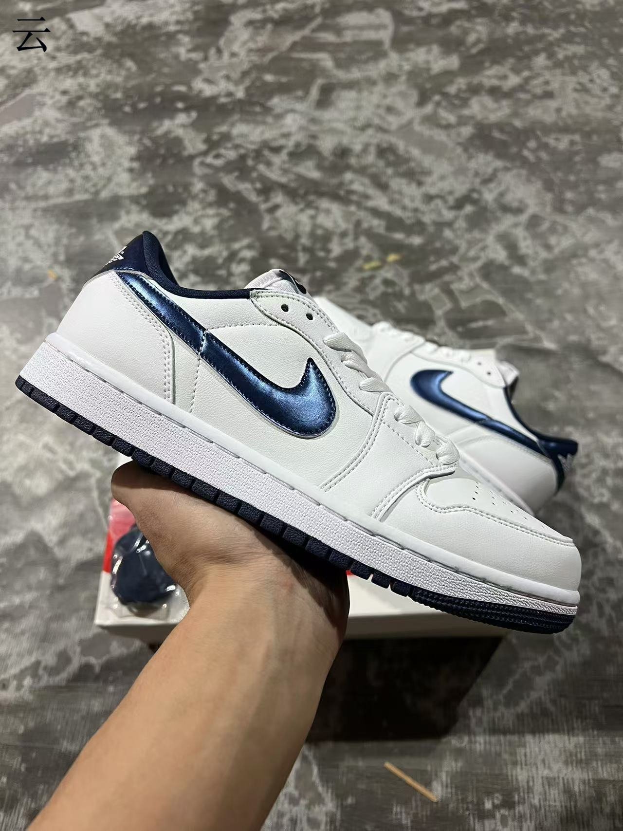 F- Air Jordan 1 Low 85 Metallic BlueFB9933141 36-46 - Image 1