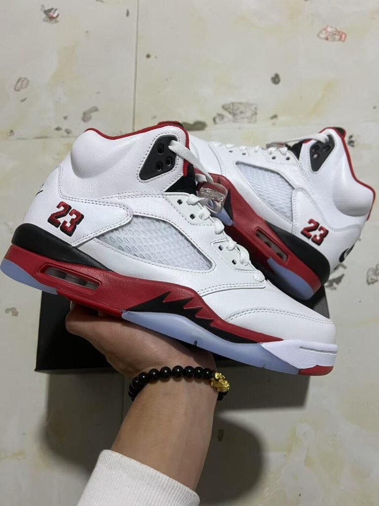 n-Air Jordan 5 Fire Red Black Tongue HQ7978-10140-47